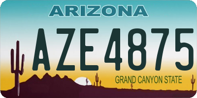 AZ license plate AZE4875