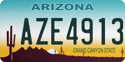 AZ license plate AZE4913