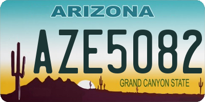 AZ license plate AZE5082