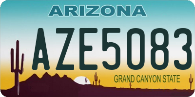 AZ license plate AZE5083