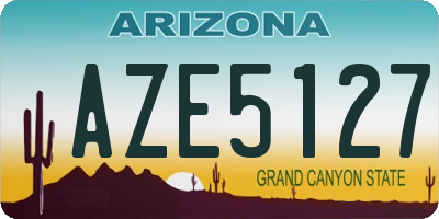 AZ license plate AZE5127