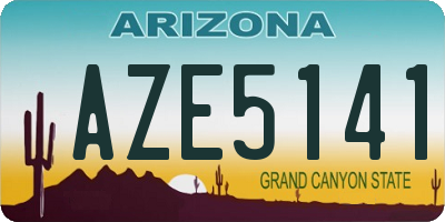 AZ license plate AZE5141