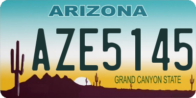 AZ license plate AZE5145
