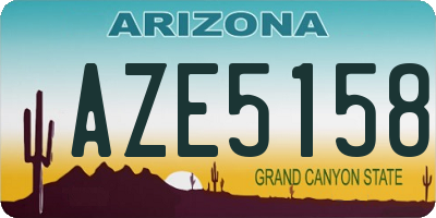 AZ license plate AZE5158