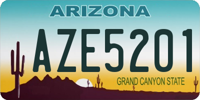 AZ license plate AZE5201