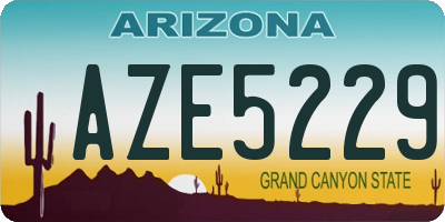 AZ license plate AZE5229