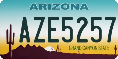 AZ license plate AZE5257