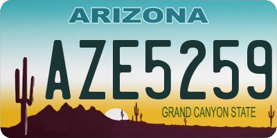 AZ license plate AZE5259