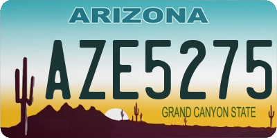 AZ license plate AZE5275