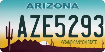 AZ license plate AZE5293