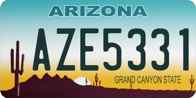 AZ license plate AZE5331