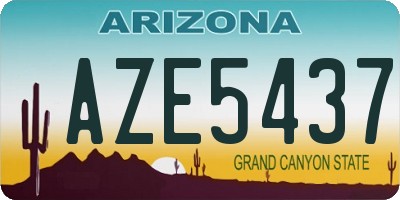 AZ license plate AZE5437