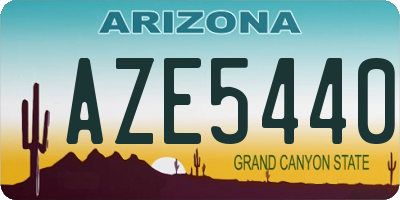 AZ license plate AZE5440