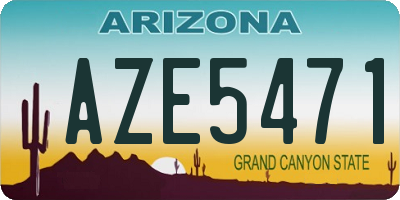 AZ license plate AZE5471