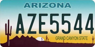 AZ license plate AZE5544