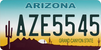 AZ license plate AZE5545