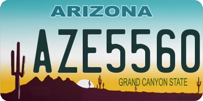 AZ license plate AZE5560