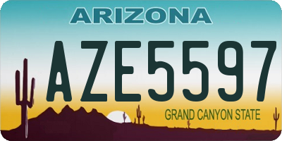 AZ license plate AZE5597
