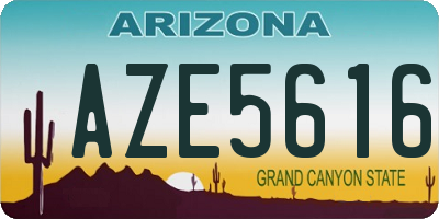 AZ license plate AZE5616