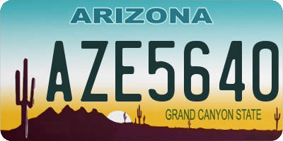 AZ license plate AZE5640