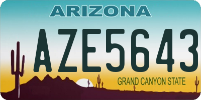 AZ license plate AZE5643