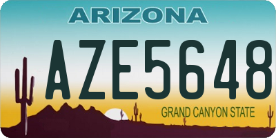 AZ license plate AZE5648