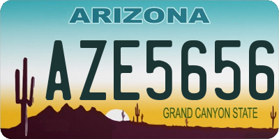 AZ license plate AZE5656