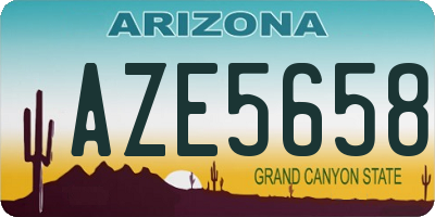 AZ license plate AZE5658