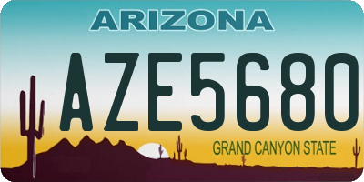 AZ license plate AZE5680