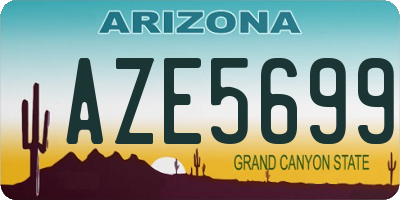 AZ license plate AZE5699