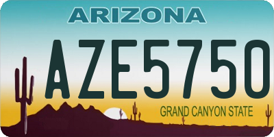 AZ license plate AZE5750