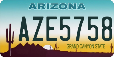 AZ license plate AZE5758