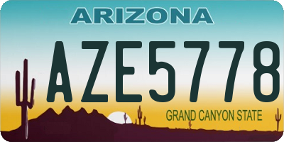 AZ license plate AZE5778