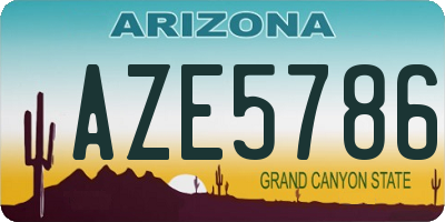 AZ license plate AZE5786