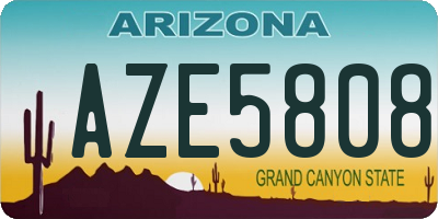 AZ license plate AZE5808