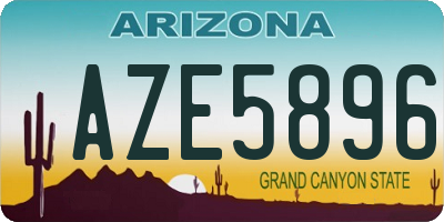 AZ license plate AZE5896