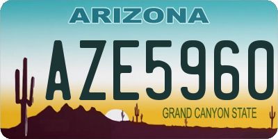 AZ license plate AZE5960