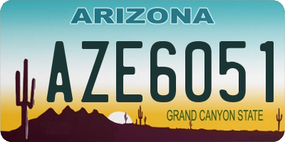 AZ license plate AZE6051