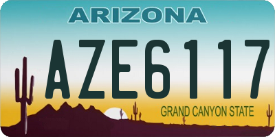 AZ license plate AZE6117