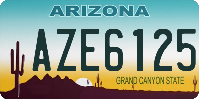 AZ license plate AZE6125