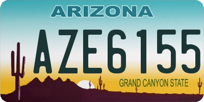 AZ license plate AZE6155