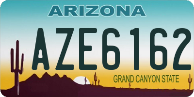 AZ license plate AZE6162