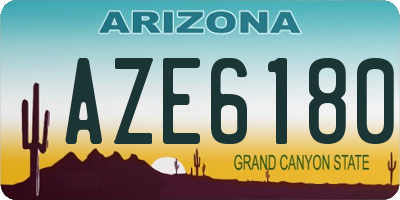 AZ license plate AZE6180