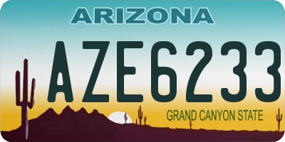 AZ license plate AZE6233