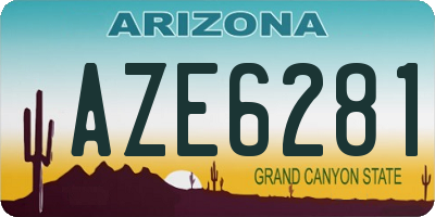 AZ license plate AZE6281