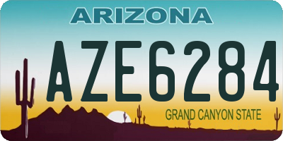 AZ license plate AZE6284