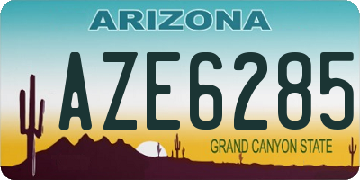 AZ license plate AZE6285