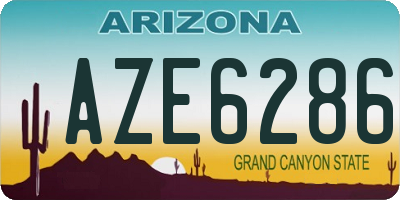 AZ license plate AZE6286