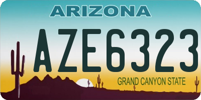 AZ license plate AZE6323