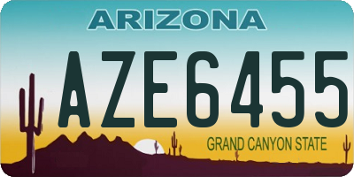 AZ license plate AZE6455